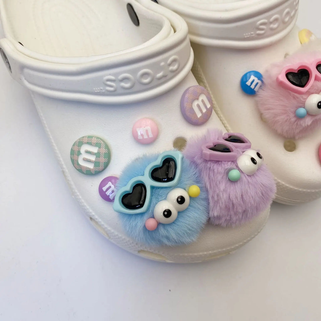 Shoe Charms DIY 3D Stereoscopic Hairball Genie Decoration Buckle for Shoe Charm Accessories Party Girls Gift