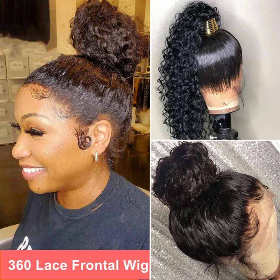 Silkwave 180 Density 30 Inch Curly 13X4 Hd Lace Front Human Hair Wig Brazilian Water Deep Wave 13x6 Lace Frontal Wig For Women
