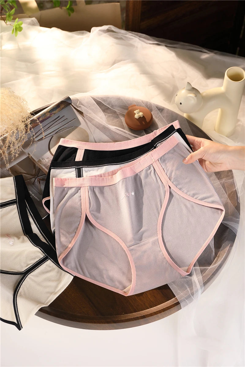 Panties For Women Cotton High Waist Summer Breathable Ladies Big Size Underwear Sweet Letters Female Underpants Sexy Lingerie