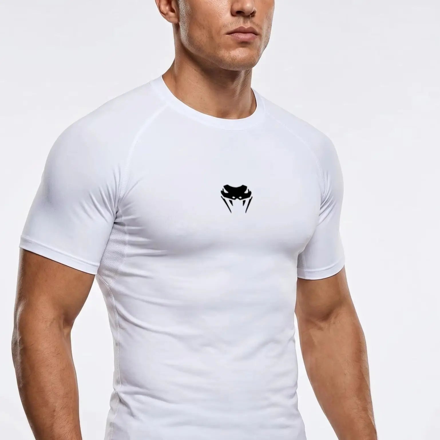 Men's fitness clothes, short sleeves, tight fitting T-shirts, quick drying sportswear, training clothes