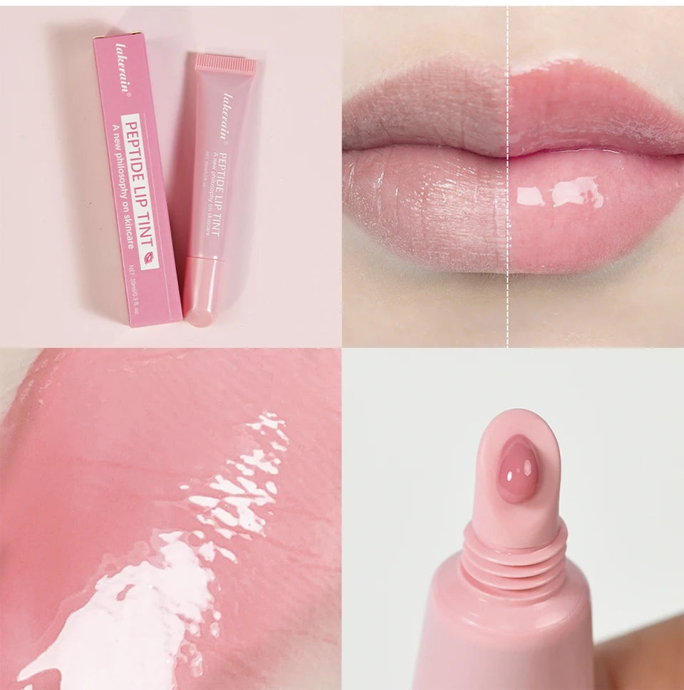 Lip Hydrating Lip Gloss Glitter Glossy Plumping Lipgloss High Shine Glass Finish Nude Colors Shiny Jelly Liquid Lipstick