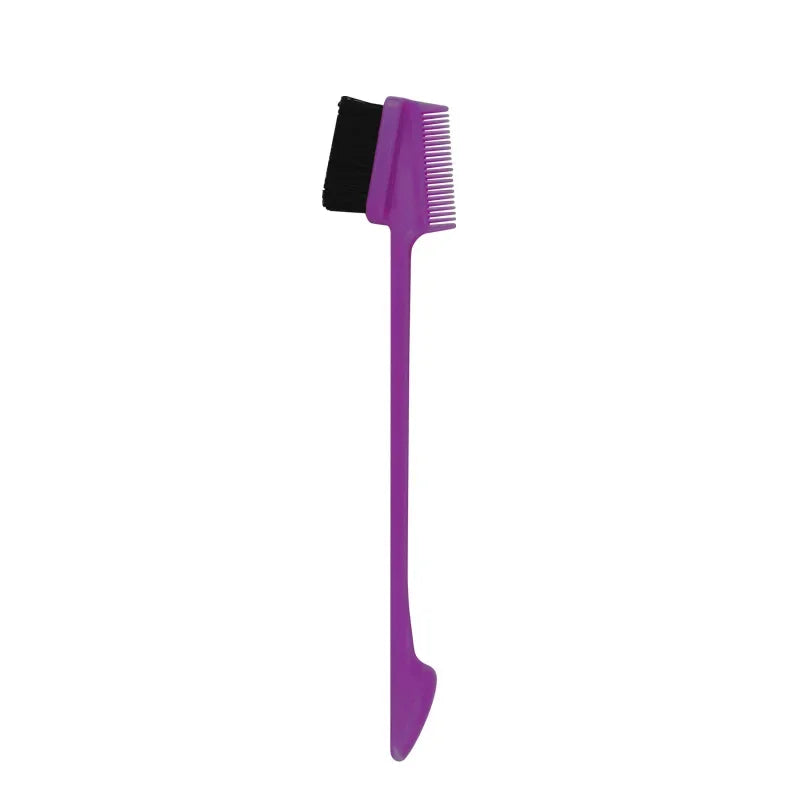Three-headed Eyebrow Brush Shredded Hair Brush Comb Hair Dye Brushes Hair Care Hair Edge Control Hairdressing Gel Brush Styling
