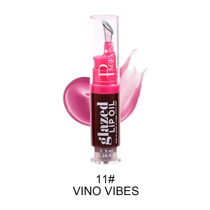 Glazed Lip Oil With Innovative Pump Design Ice Sensation Soft Lasting Glossy Hydrating Lip Gloss Deeply Moisturizing Lip Balm