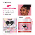 Lakerain Strong Styling Hair Gel Long Lasting Control Edge Gel Smoothes Nourishes Hair Curl Enhancement Strong Hold Hair Gel