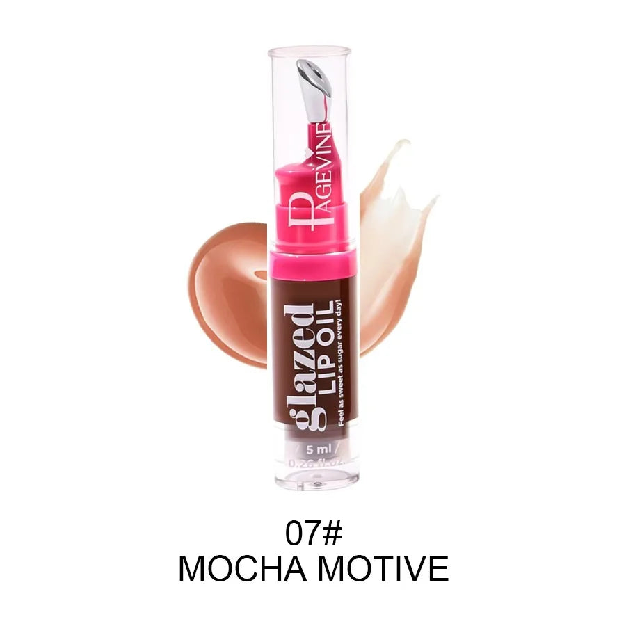 Glazed Lip Oil With Innovative Pump Design Ice Sensation Soft Lasting Glossy Hydrating Lip Gloss Deeply Moisturizing Lip Balm