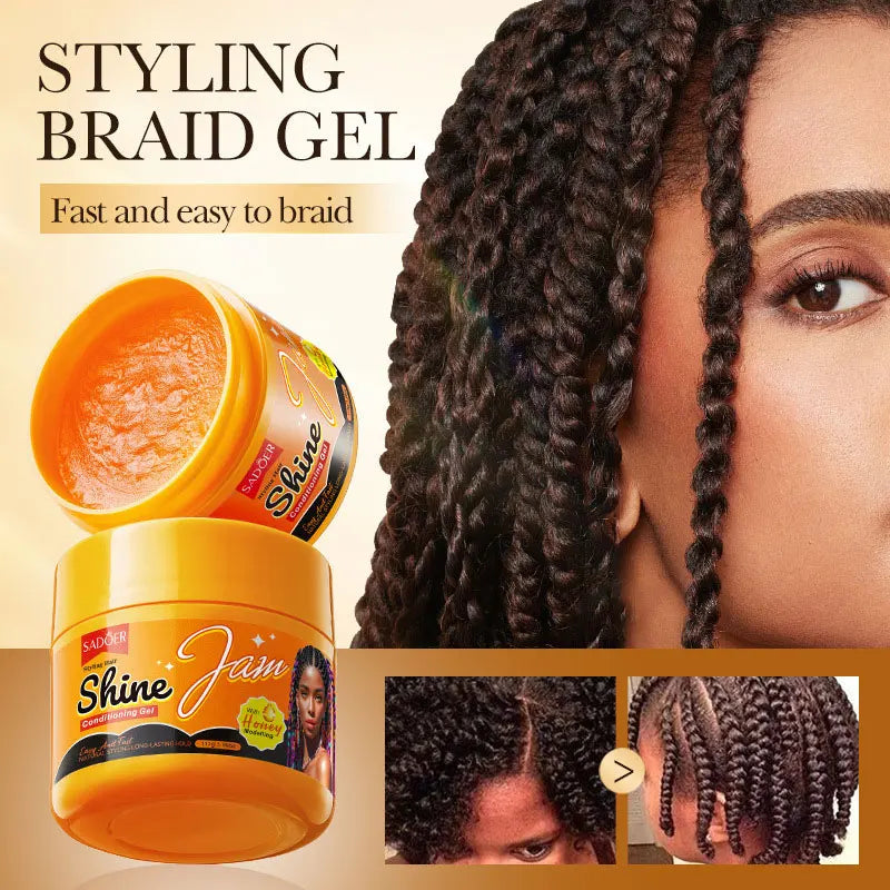 113g Hair Braiding Gel Styling Control Smooth Long Lasting Styling Braiding Gel Frizz Edges Hair Gel