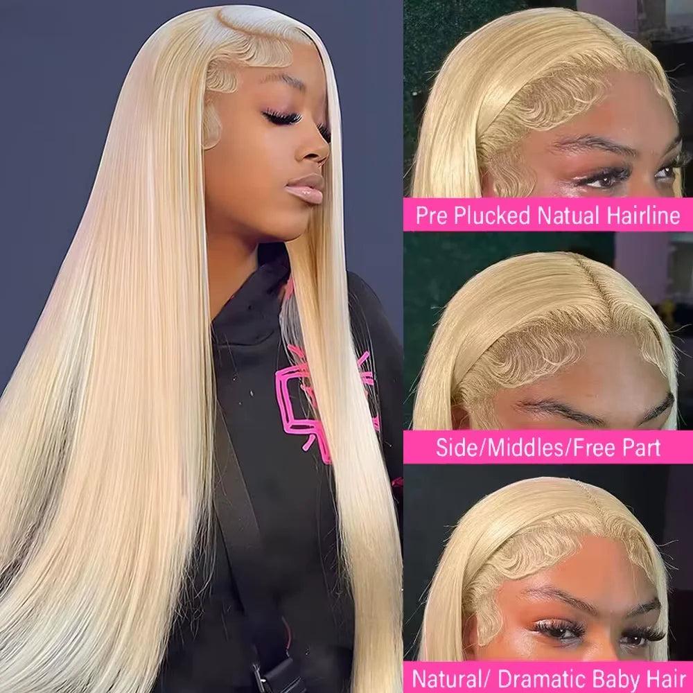 220 Density 30 Inch Straight Blonde 613 Hd Lace Frontal Wig 13x6 Brazilian Colored For Women 13x4 Lace Front Wig Human Hair Wigs