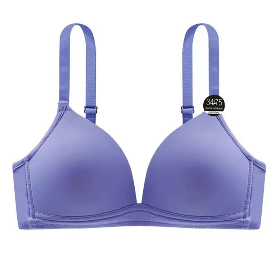 Child Development Period Bra Girls Solid Color Adjustable and Non Removable  Without Steel Ring Bra Girls Bra