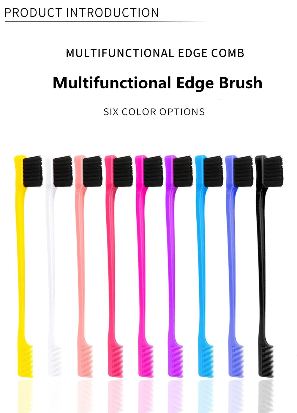 Three-headed Eyebrow Brush Shredded Hair Brush Comb Hair Dye Brushes Hair Care Hair Edge Control Hairdressing Gel Brush Styling