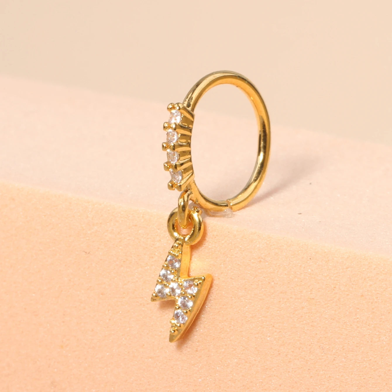Nose Rings Hoop for Women Men Body Piercing Jewelry Cartilage Earring Nose Dangling CZ Cross Crown Starfish Dangle Nose Ring