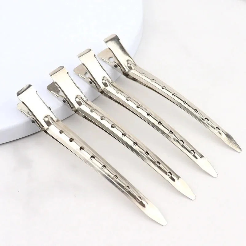 Hair Salon Hair Clips Metal Duckbill Crocodile Curling Hair Styling Clips Barber Shop Hair Positioning Clips Women Hair Clips