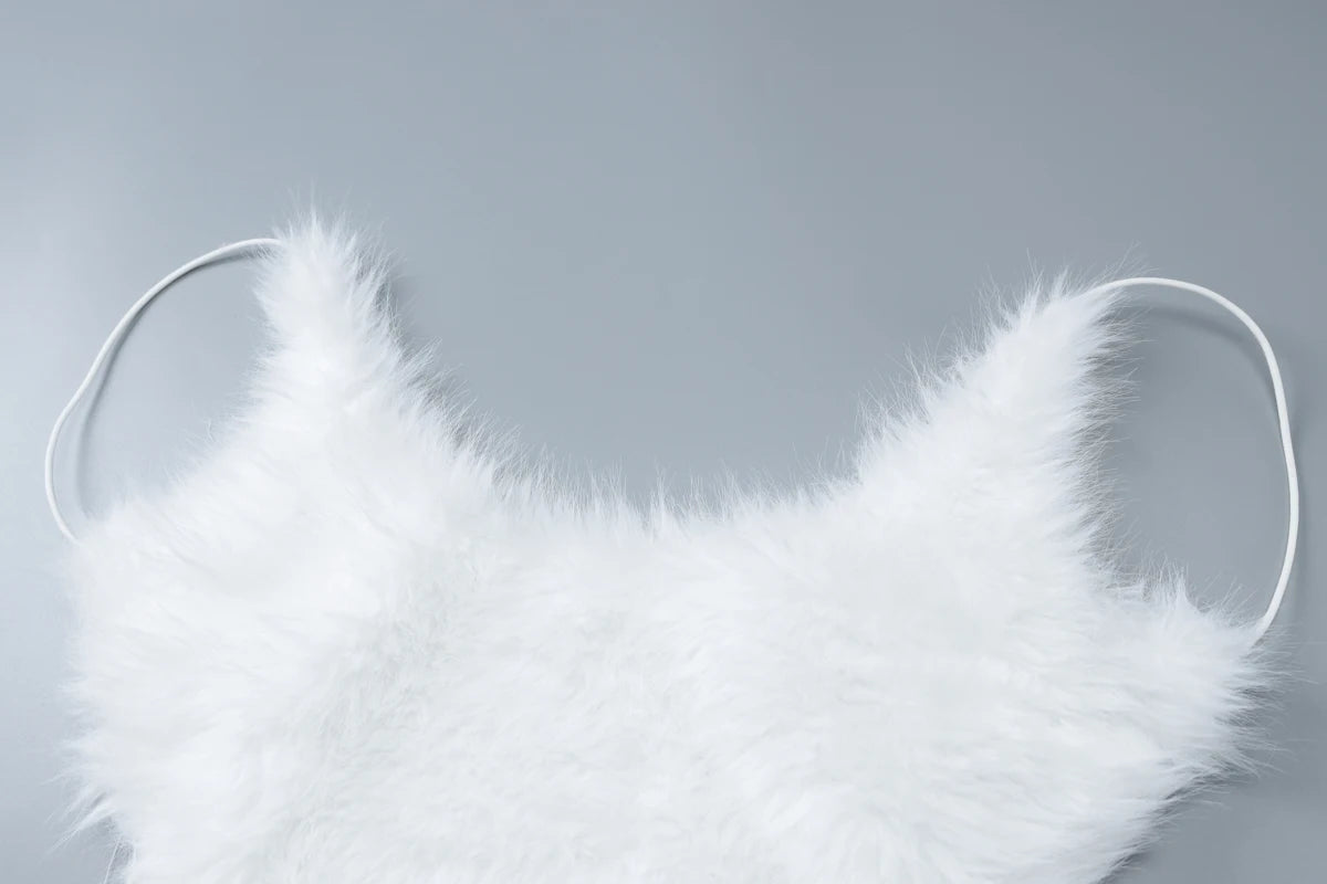 Hugcitar 2025 White Furry Slips Backless Zip Up Sexy Slim Mini Dress Fall Winter Women Fashion Clothes Birthday Party Festival
