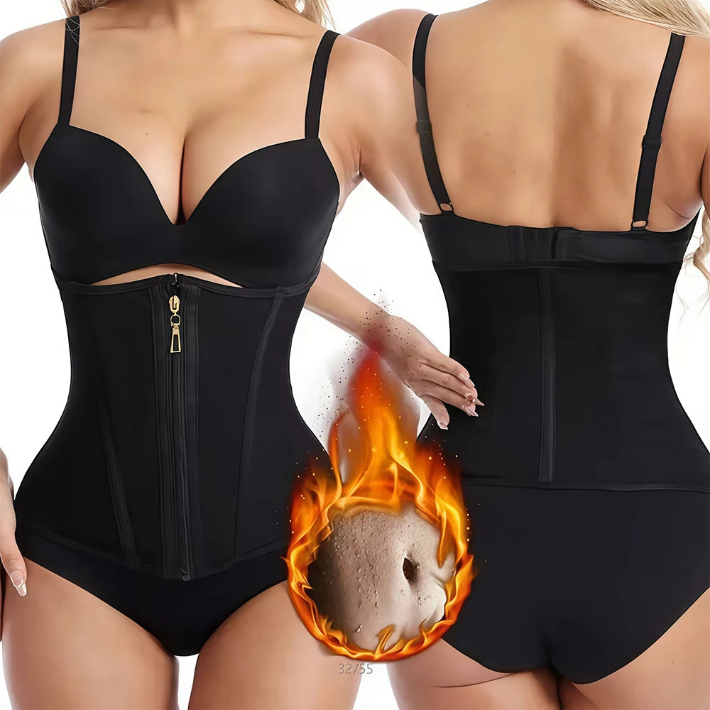Waist Trainer for Women Tummy Control Workout Waist Cincher Corset Shapewear Postpartum Body Shaper with Zipper Hook