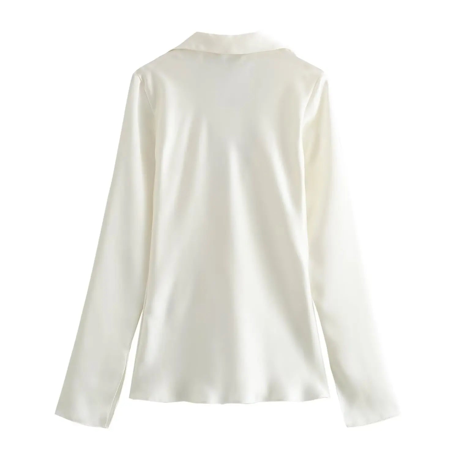 KONDALA Sexy Black Satin Bow Tie Shirts Women Long Sleeve V Neck Slim Blouses Fashion 2025 Autumn Elegant Silky Tops
