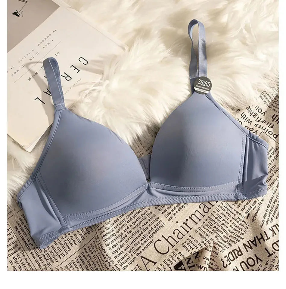 Child Development Period Bra Girls Solid Color Adjustable and Non Removable  Without Steel Ring Bra Girls Bra