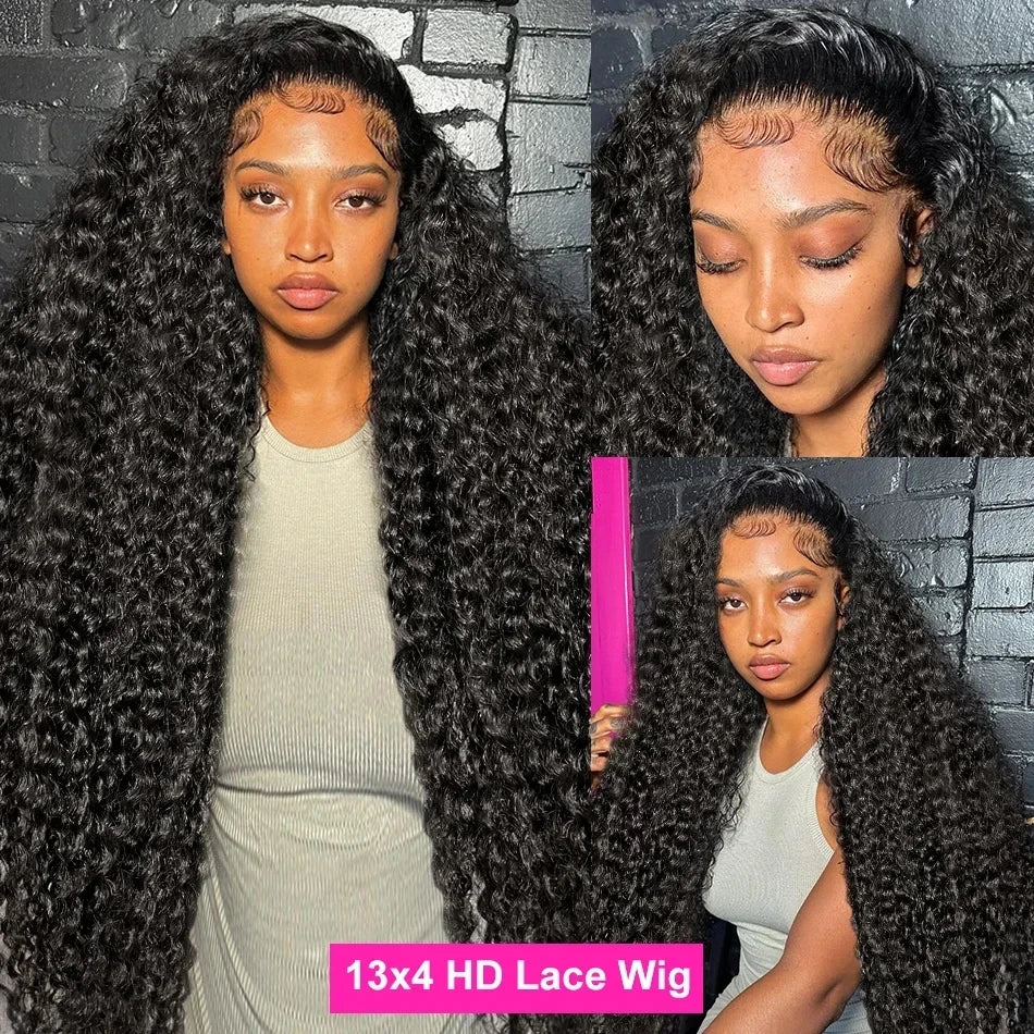 Silkwave 180 Density 30 Inch Curly 13X4 Hd Lace Front Human Hair Wig Brazilian Water Deep Wave 13x6 Lace Frontal Wig For Women