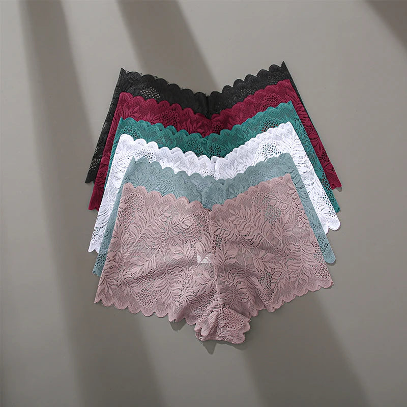 3Pcs Women Panties Sexy Lace Female Underpants Plus Size Underwear Large Size Lightweight Seamless Low Waist Briefs Breathable