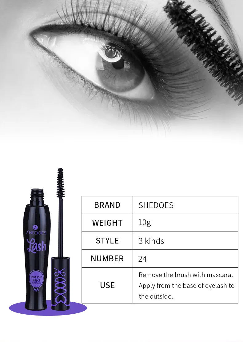 Smudge Proof Mascara, Waterproof, Sweat Proof, Long, Thick, Cool, Fast Drying Mascara, Thick Curly And Slender Mascara