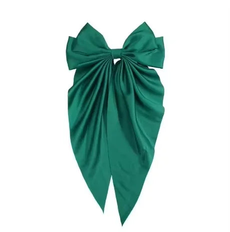 Hair Bows for Women, Big Bow Hair Clips for Girls, Silky Satin Hair Bows Clips Oversized Long Tail, Large Hair Barrettes Cute Ae