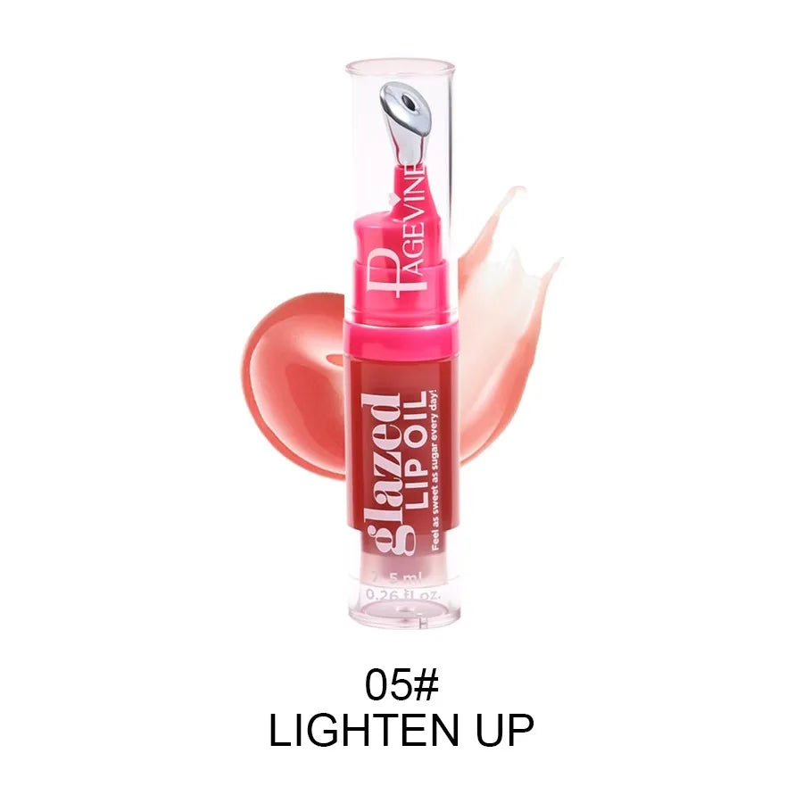 Glazed Lip Oil With Innovative Pump Design Ice Sensation Soft Lasting Glossy Hydrating Lip Gloss Deeply Moisturizing Lip Balm