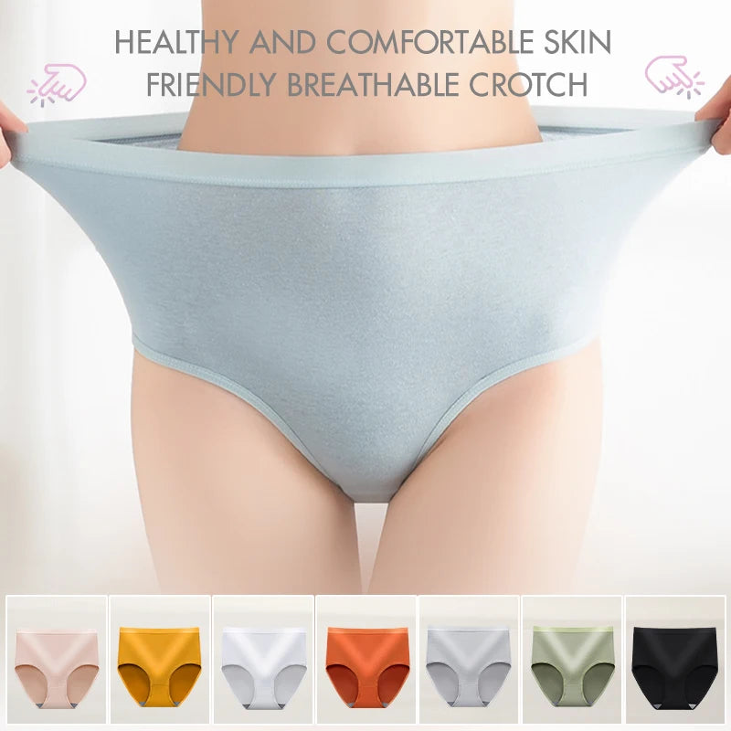 6pcs Women Hip Lift Panties Lady Large Size High Waist Underwear Fashion Girls Briefs Breathable Panty Plus Size Female Lingerie