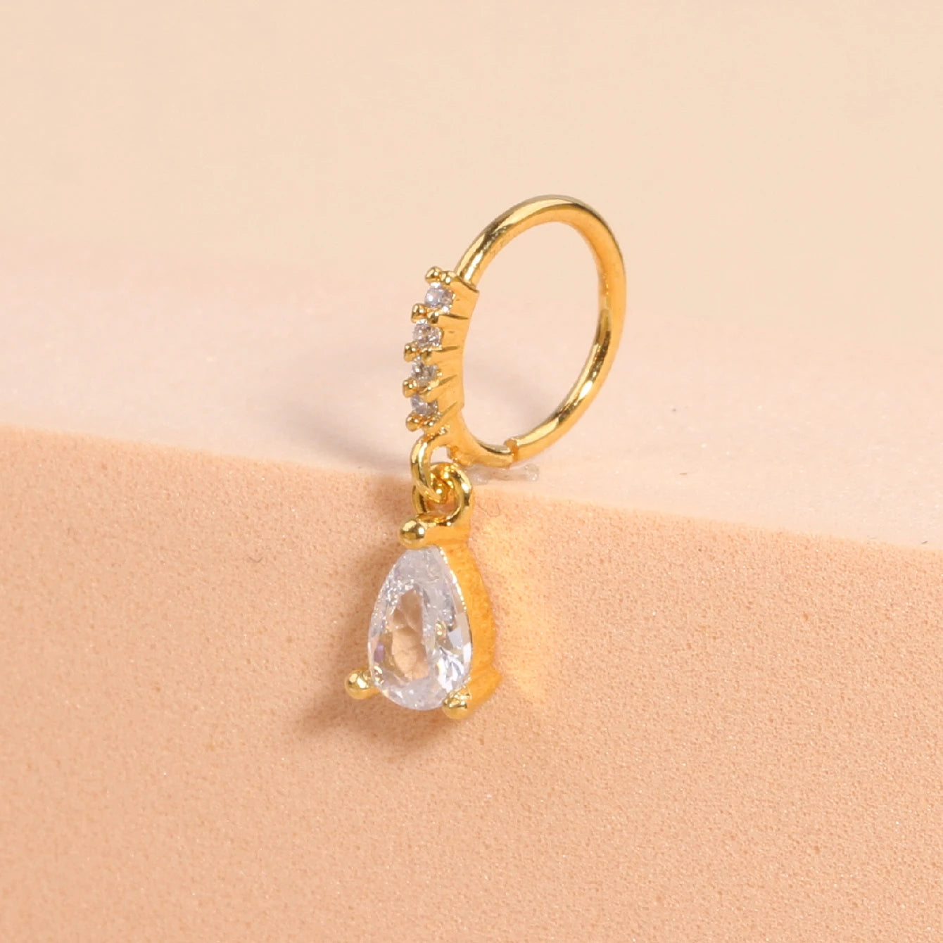 Nose Rings Hoop for Women Men Body Piercing Jewelry Cartilage Earring Nose Dangling CZ Cross Crown Starfish Dangle Nose Ring