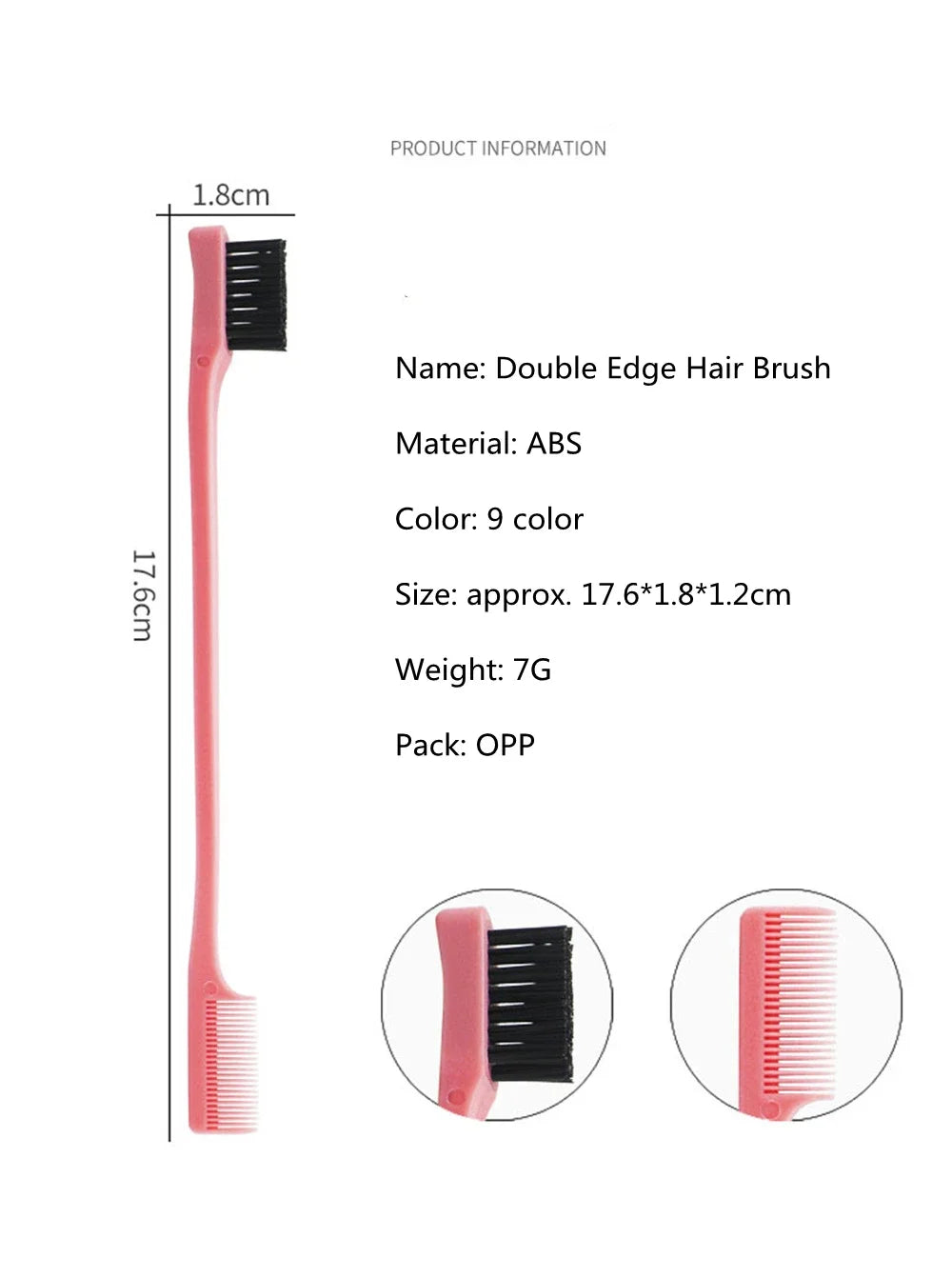 Three-headed Eyebrow Brush Shredded Hair Brush Comb Hair Dye Brushes Hair Care Hair Edge Control Hairdressing Gel Brush Styling