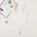 Women Seamless Bra Set Push Up Bras V-neck Tops High Rise Briefs Seamless Underwear Wire Free Brassiere Sexy Lingerie Set