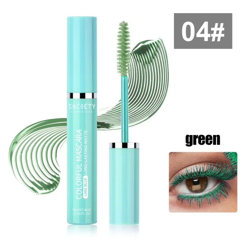 Color Mascara, Waterproof and Non-smudged, Slender and Thick Curly, Christmas Stage Hot Makeup, Eye Cosmetics