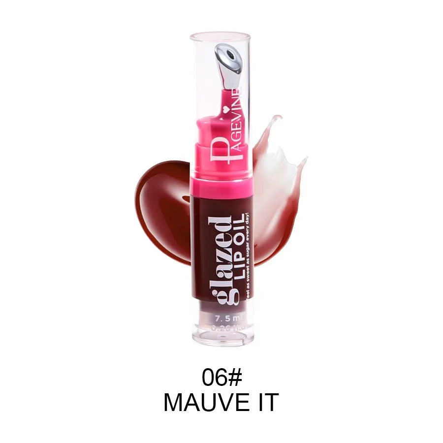 Glazed Lip Oil With Innovative Pump Design Ice Sensation Soft Lasting Glossy Hydrating Lip Gloss Deeply Moisturizing Lip Balm