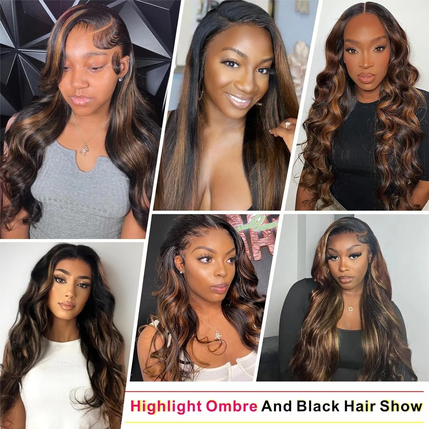 1B/30 Body Wave Ombre Lace Front Wig Human Hair 13x4 Transparent Highlight Lace Front Wig Human Hair Colored Brown Wig for Women