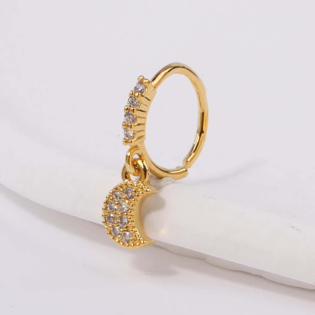 Nose Rings Hoop for Women Men Body Piercing Jewelry Cartilage Earring Nose Dangling CZ Cross Crown Starfish Dangle Nose Ring