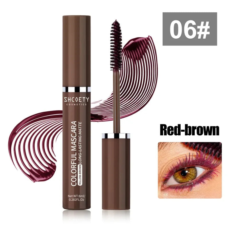 Color Mascara, Waterproof and Non-smudged, Slender and Thick Curly, Christmas Stage Hot Makeup, Eye Cosmetics