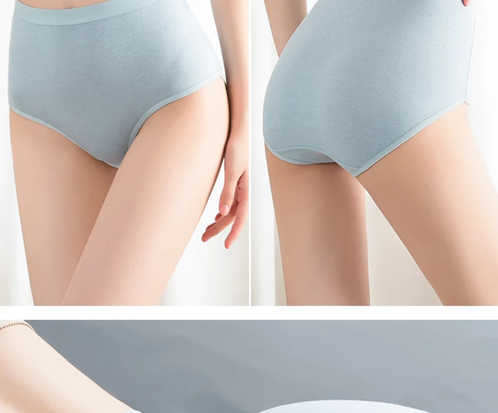 6pcs Women Hip Lift Panties Lady Large Size High Waist Underwear Fashion Girls Briefs Breathable Panty Plus Size Female Lingerie