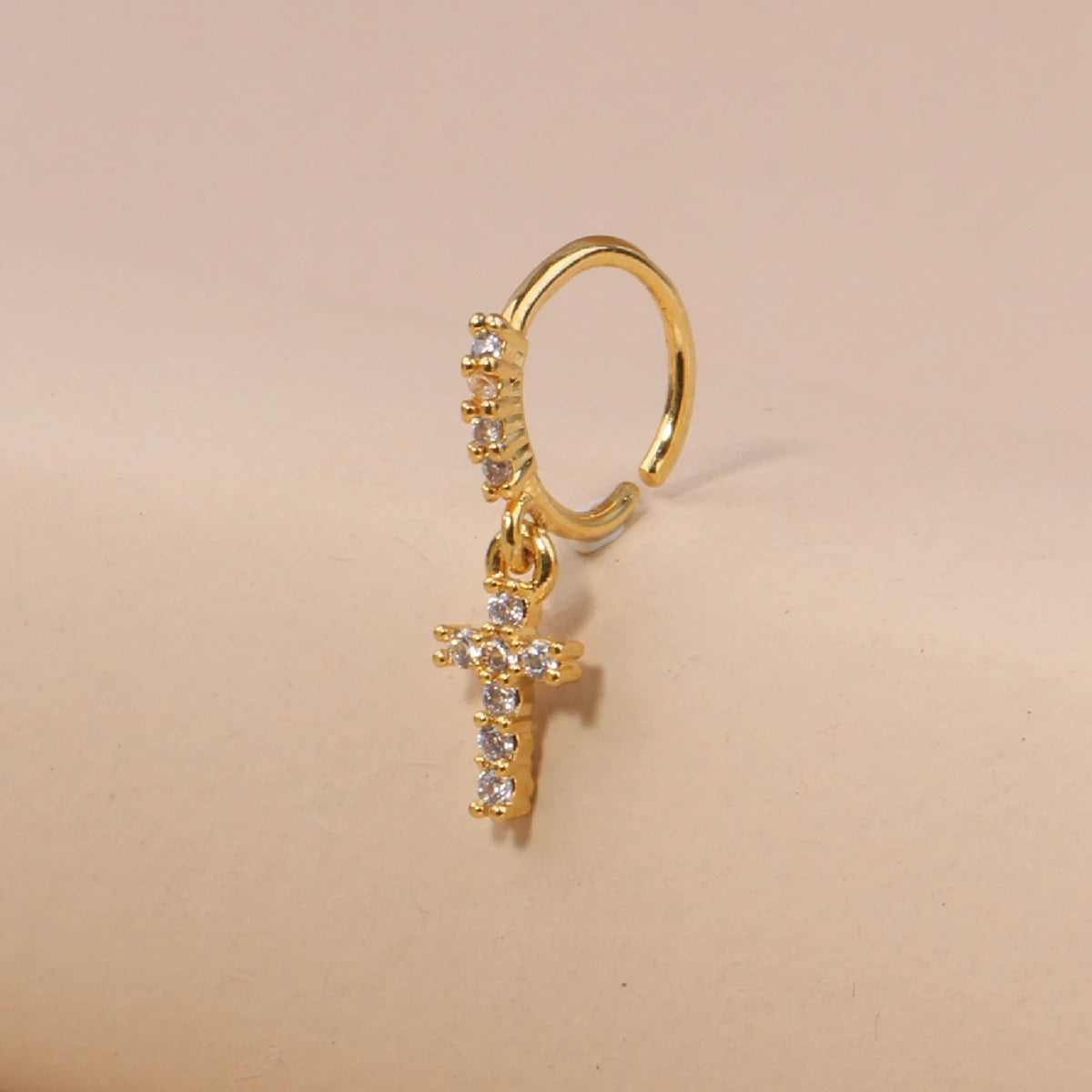 Nose Rings Hoop for Women Men Body Piercing Jewelry Cartilage Earring Nose Dangling CZ Cross Crown Starfish Dangle Nose Ring