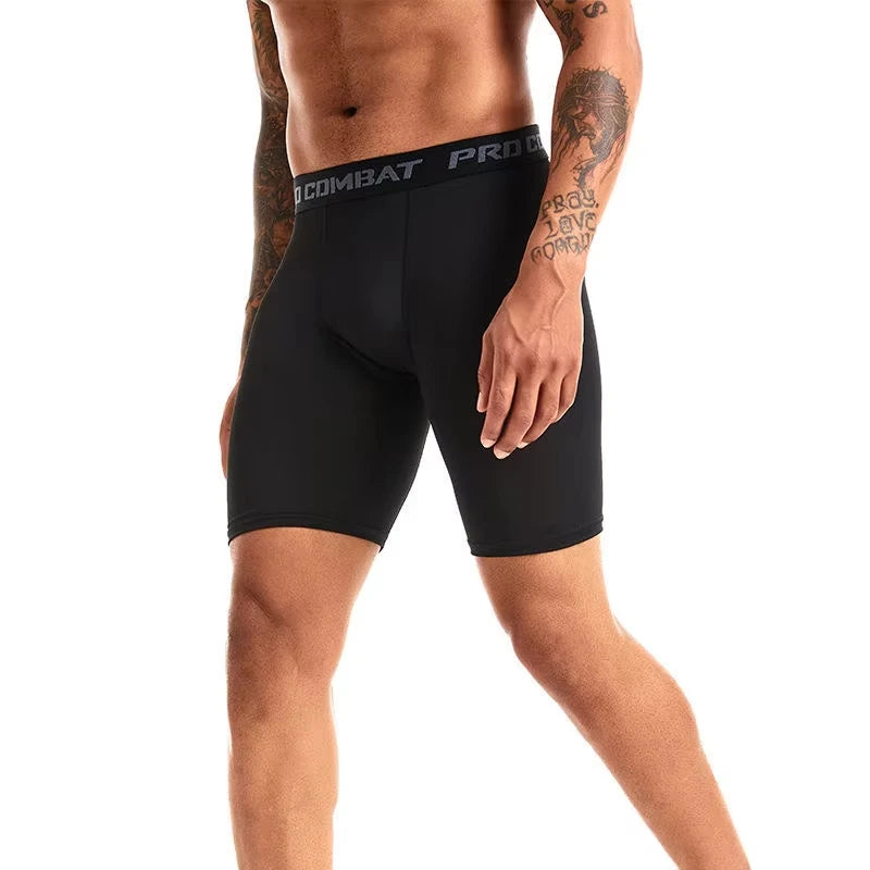 Men Boxers Sports Underwear Underpants Gym Shorts M L XL Black Quick-Drying Sweatpants Moisture Absorption Breathable Fitness