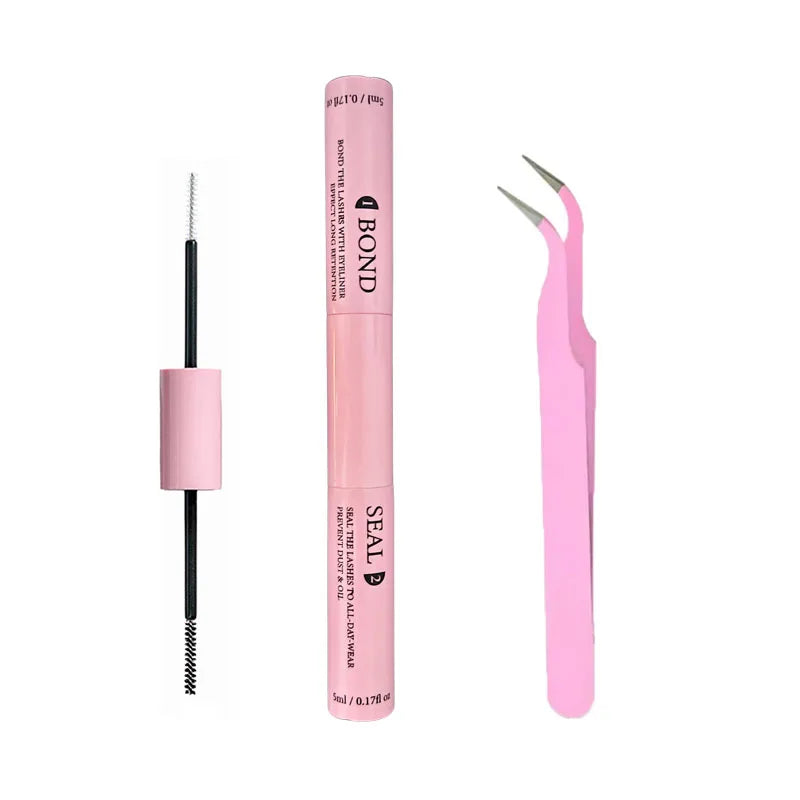 Lash Bond and Seal for Cluster Lash Glue 2in1 Glue Lasting Waterproof Clear Coating Raincoat Strong Tasteless DIY10 ML Glue
