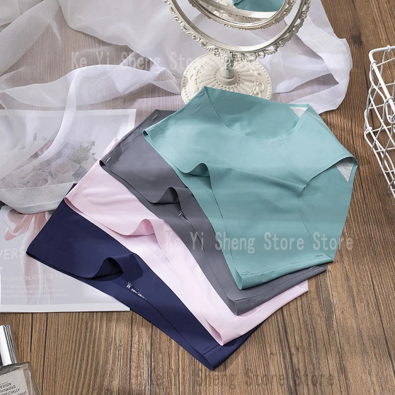 3 pieces of low-rise, seamless, solid-color underwear for women, comfortable, breathable and sexy