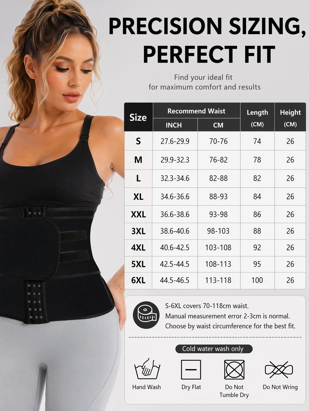 Women Waist Trainer Belly Slimming Sheath Sauna Body Shaper Reducing Shapewear Corset Tummy Sweat Workout Fat Burn Trimmer Belt