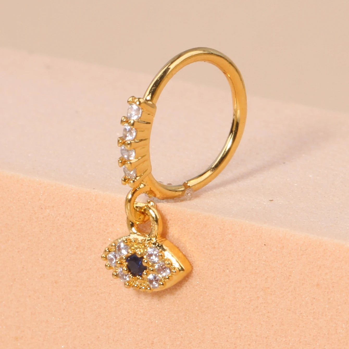 Nose Rings Hoop for Women Men Body Piercing Jewelry Cartilage Earring Nose Dangling CZ Cross Crown Starfish Dangle Nose Ring