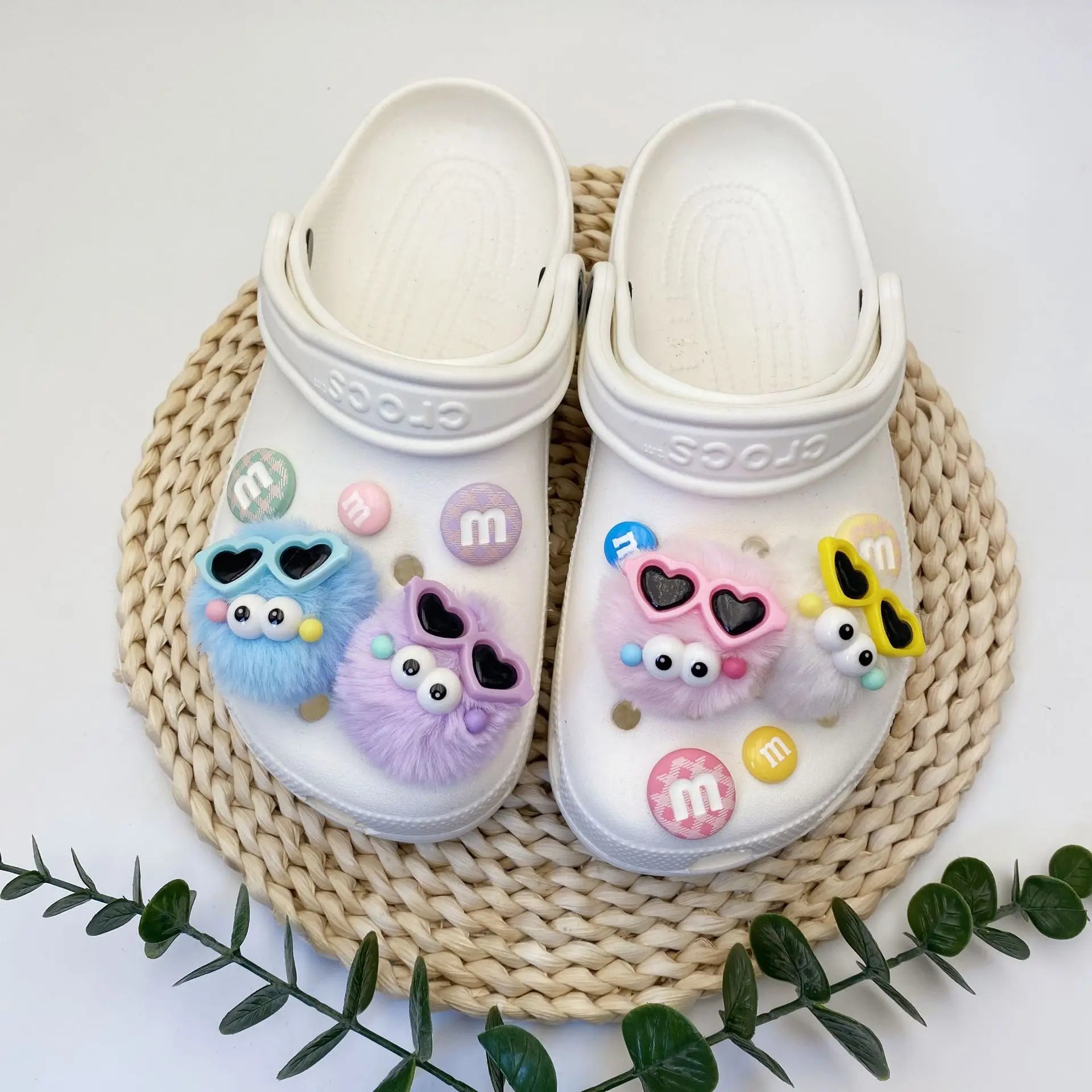 Shoe Charms DIY 3D Stereoscopic Hairball Genie Decoration Buckle for Shoe Charm Accessories Party Girls Gift