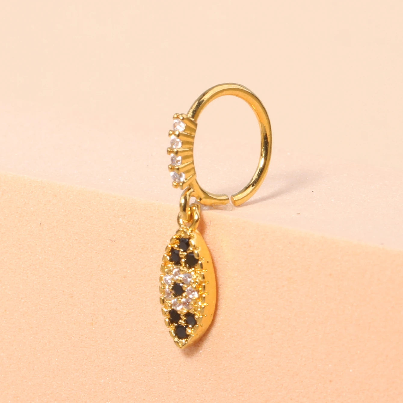 Nose Rings Hoop for Women Men Body Piercing Jewelry Cartilage Earring Nose Dangling CZ Cross Crown Starfish Dangle Nose Ring