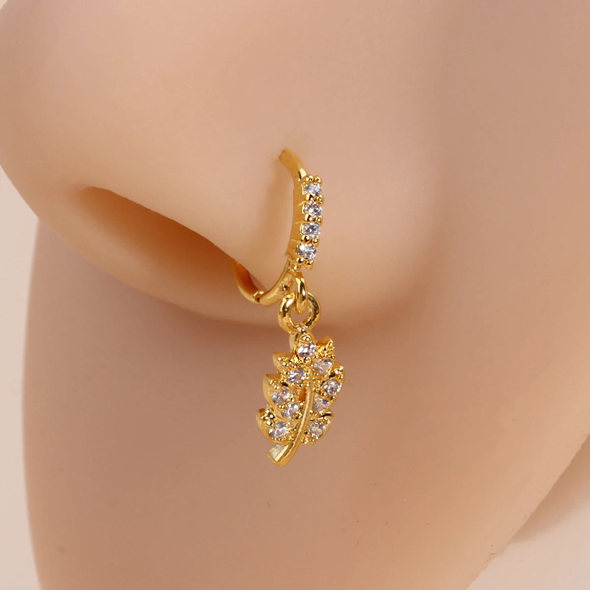 Nose Rings Hoop for Women Men Body Piercing Jewelry Cartilage Earring Nose Dangling CZ Cross Crown Starfish Dangle Nose Ring