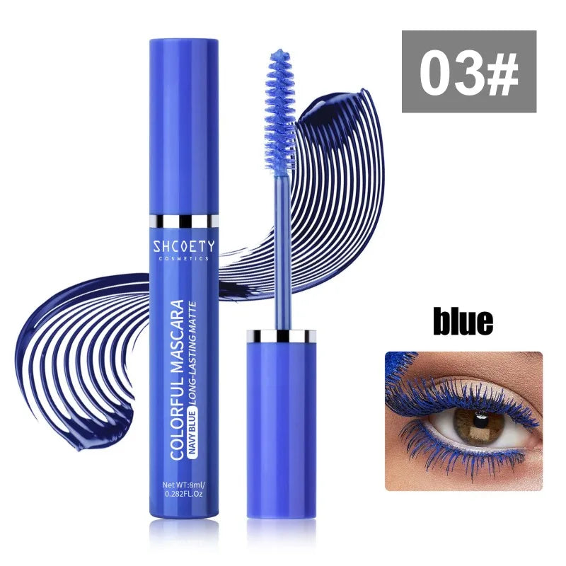 Color Mascara, Waterproof and Non-smudged, Slender and Thick Curly, Christmas Stage Hot Makeup, Eye Cosmetics