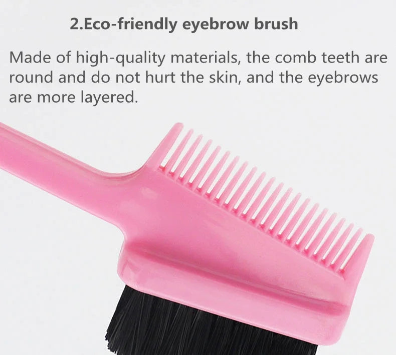 Three-headed Eyebrow Brush Shredded Hair Brush Comb Hair Dye Brushes Hair Care Hair Edge Control Hairdressing Gel Brush Styling