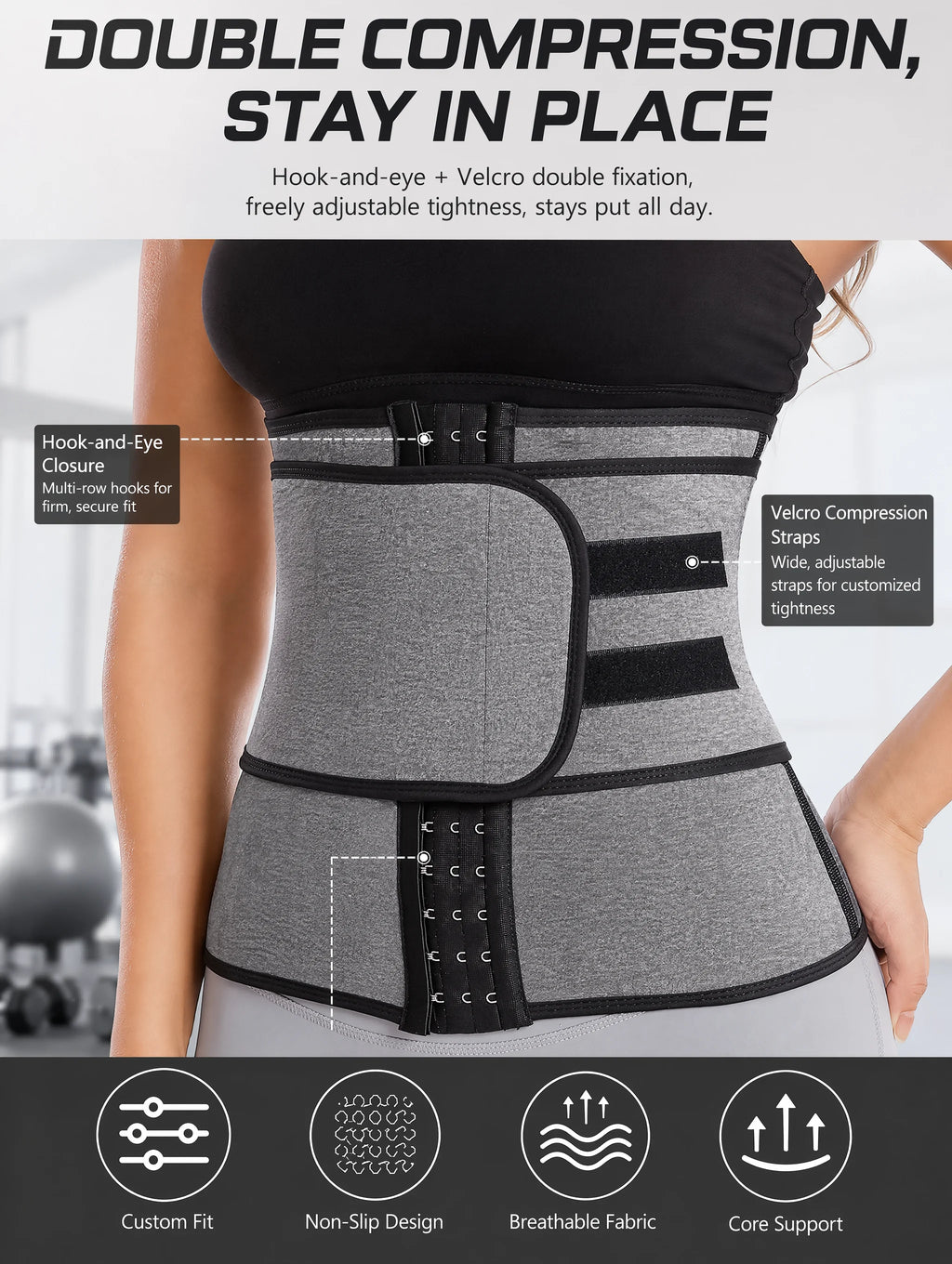 Women Waist Trainer Belly Slimming Sheath Sauna Body Shaper Reducing Shapewear Corset Tummy Sweat Workout Fat Burn Trimmer Belt