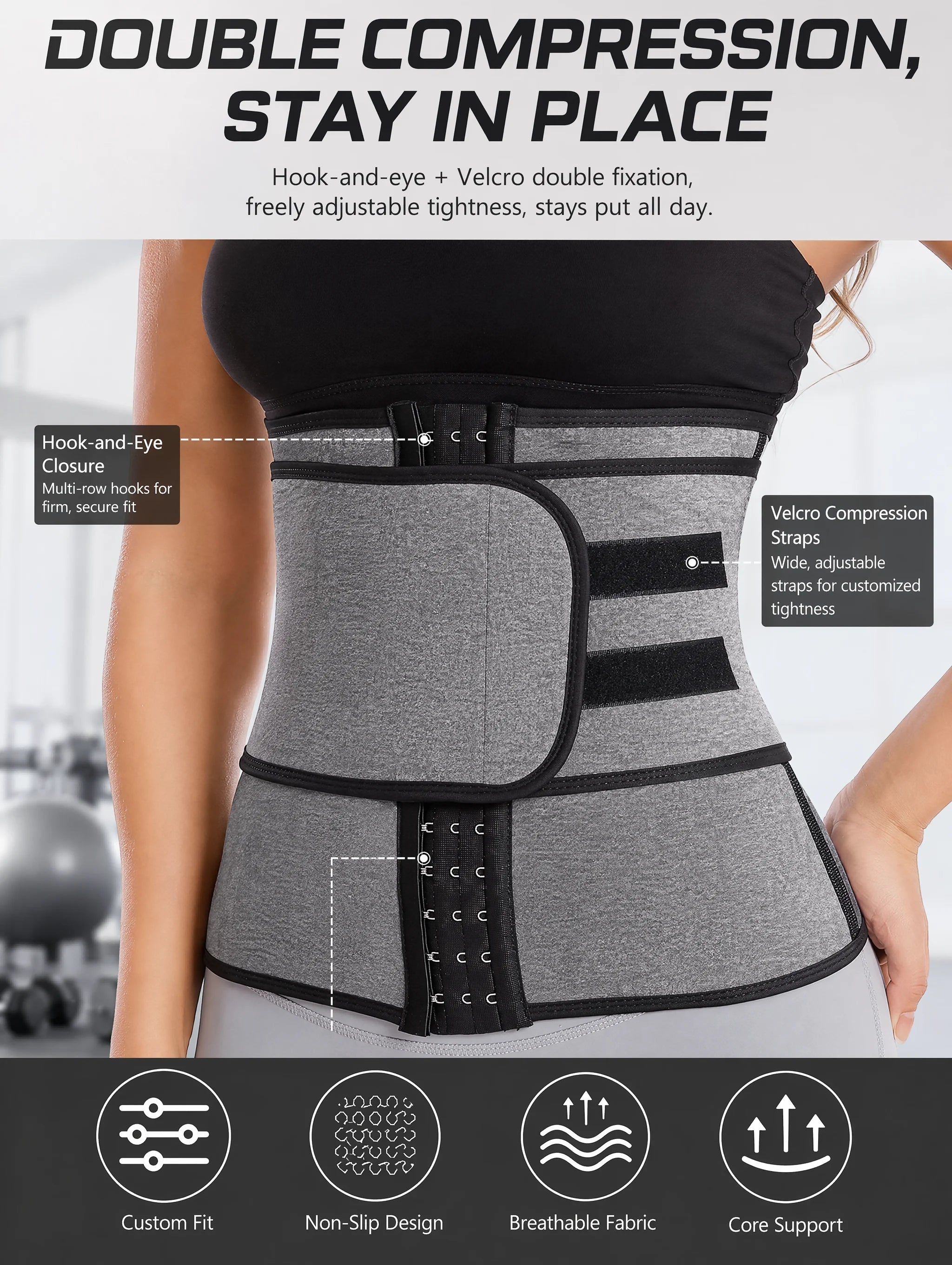 Women Waist Trainer Belly Slimming Sheath Sauna Body Shaper Reducing Shapewear Corset Tummy Sweat Workout Fat Burn Trimmer Belt