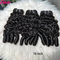 Alibele Hair 12A Grade Burmese Pixie Curly Human Hair Bundles Extension Remy Hair Weave Bundles Wholesale 1/3/4 Bundles Deal #1B