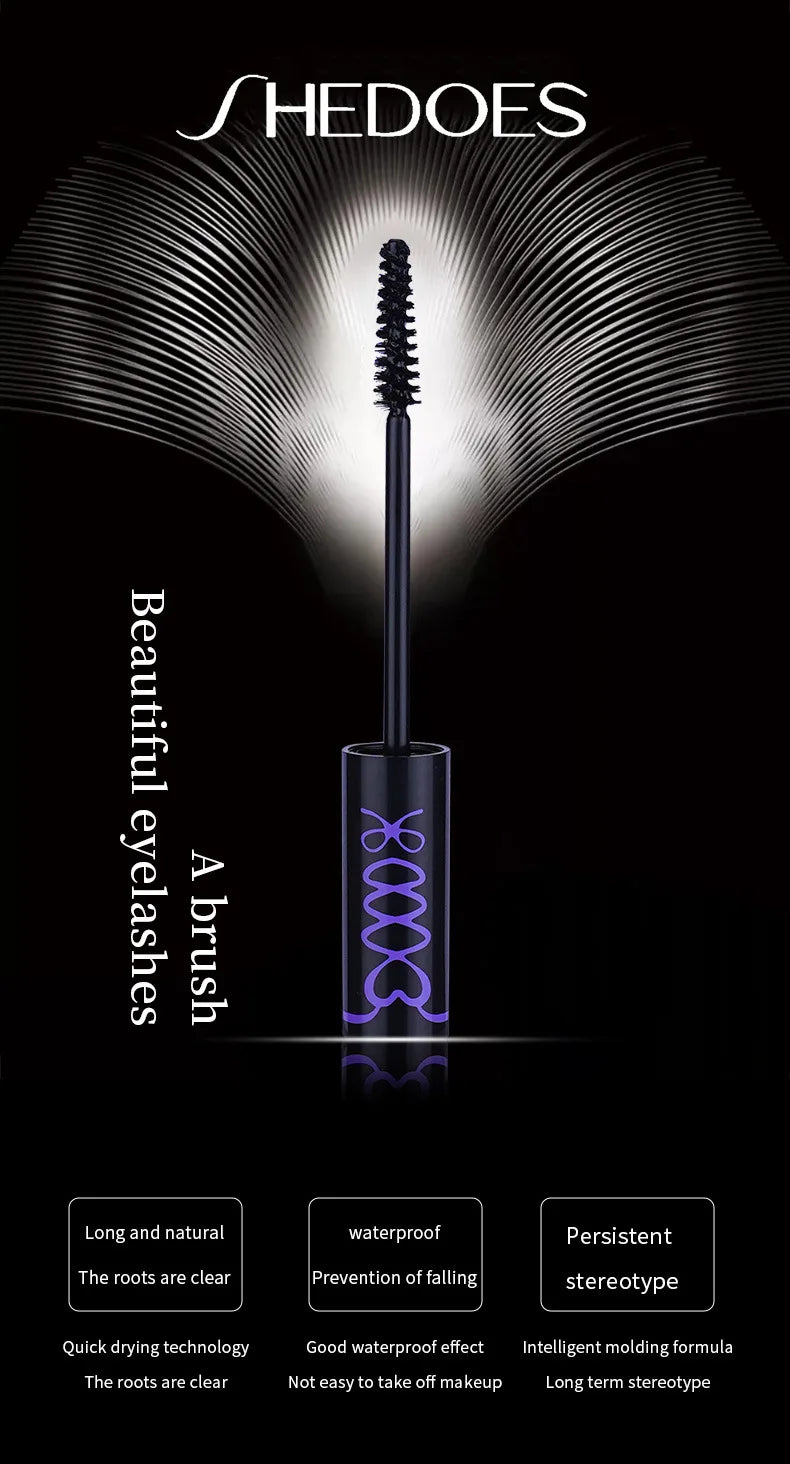 Smudge Proof Mascara, Waterproof, Sweat Proof, Long, Thick, Cool, Fast Drying Mascara, Thick Curly And Slender Mascara