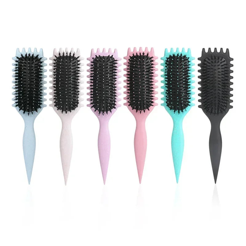 Salon Styling Curly Hair Styling Brush Curl Hair Brush for Combing and Shaping Men's and Women's Curls Reduce Pulling Tools